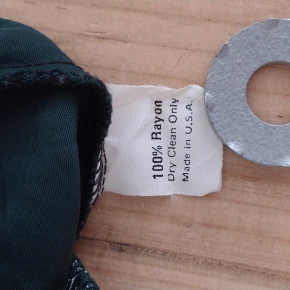 Vintage Isabelle Green Print Elastic Waist Pants Fits Size S - Picture 4 of 9